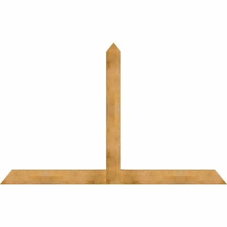 Ekena Millwork Portland Rough Sawn Timber Gable Bracket, Western Red Cedar, 96"W x 60"H x 4"D x 6"F, 15/12 Pitch GBW096X60X0406POR00RWR